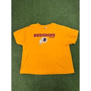 NFL Team Apparel Washington Redskins T-Shirt Mens 3XL Gold Football Graphic Tee